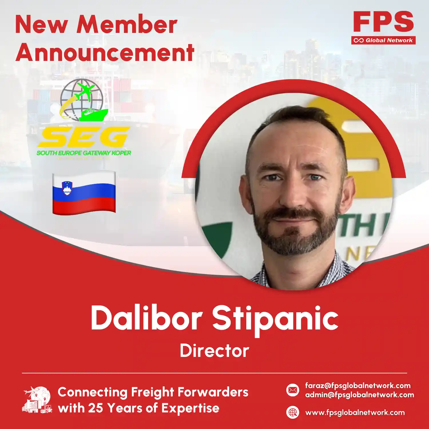 🌍 Welcome South Europe Gateway Koper d.o.o. (SEG) 🇸🇮 to FPS Global Network! 🎉