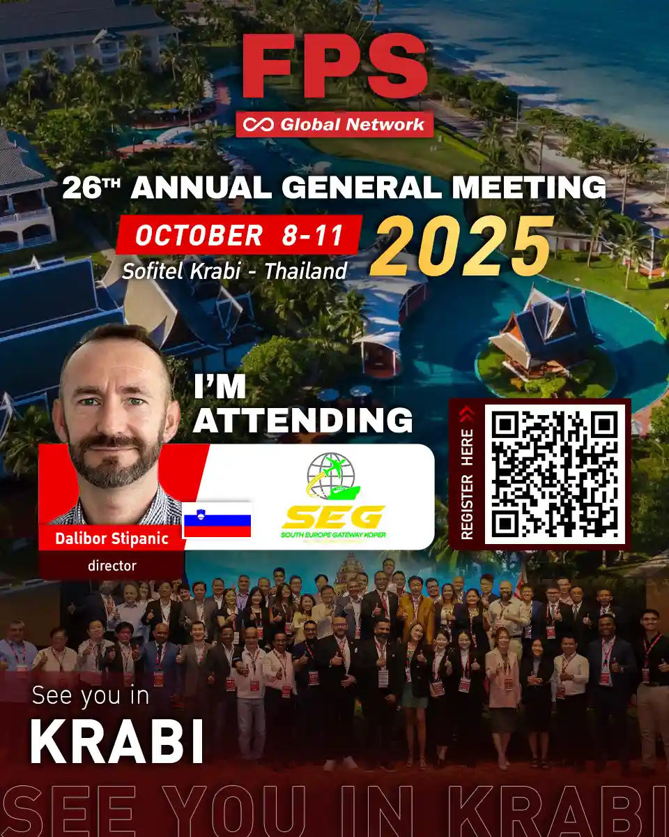 We’re excited to welcome Mr. Dalibor Stipanic, Director of South Europe Gateway Koper (Slovenia 🇸🇮), to the 26th FPS Global Conference in Krabi! 🇹🇭