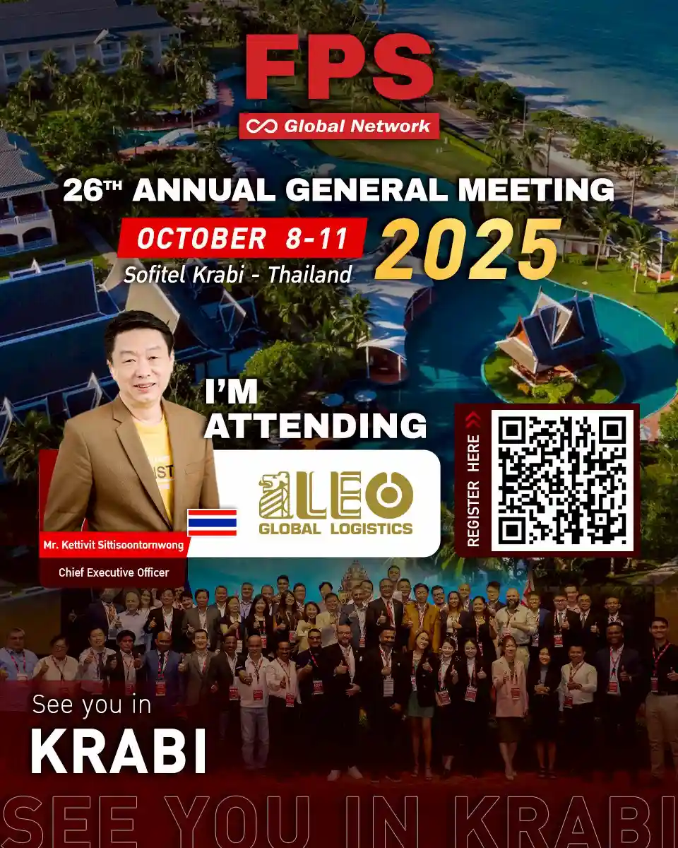 We’re excited to welcome Mr. Kettivit Sittisoontornwong, CEO of LEO Global Logistics (Thailand), to the 26th FPS Global Conference in Krabi!