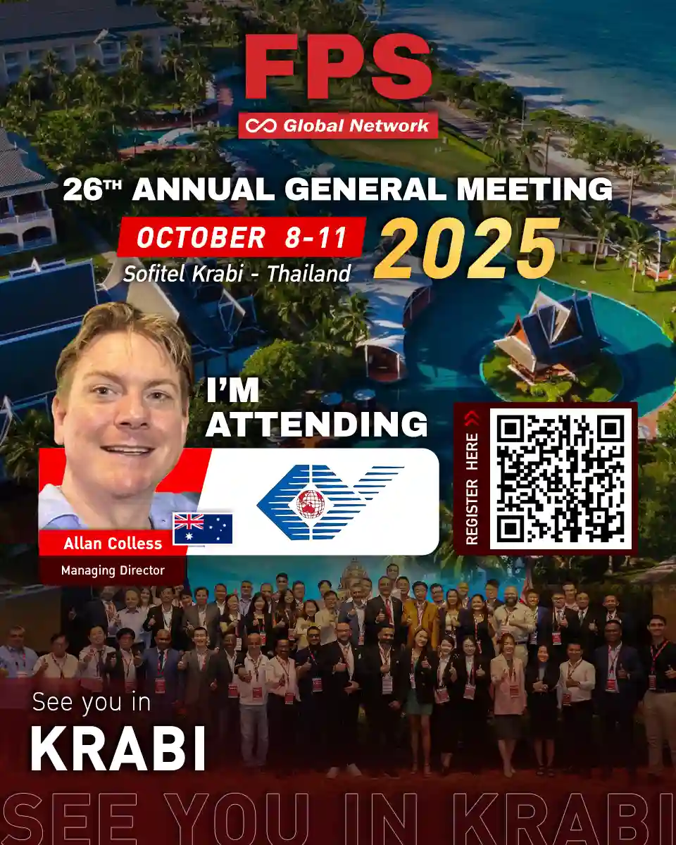 We’re excited to welcome Mr. Allan Colless from Colless Young (Australia) to the 26th FPS Global Conference in Krabi! 🌟