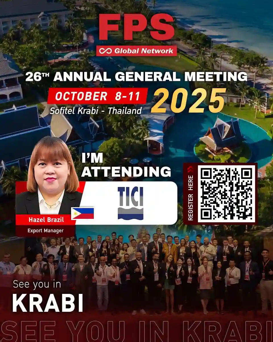 We’re excited to welcome Ms. Hazel Brazil from Transpacific International Consolidator (Philippines) 🇵🇭 to the 26th FPS Global Conference in Krabi! 🌟