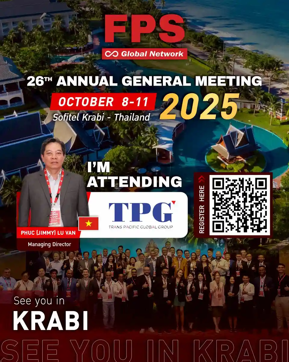You are currently viewing We’re excited to welcome Jimmy Lu Van from Trans Pacific Global Corporation (Vietnam) 🇻🇳 to the 26th FPS Global Conference in Krabi! 🌟