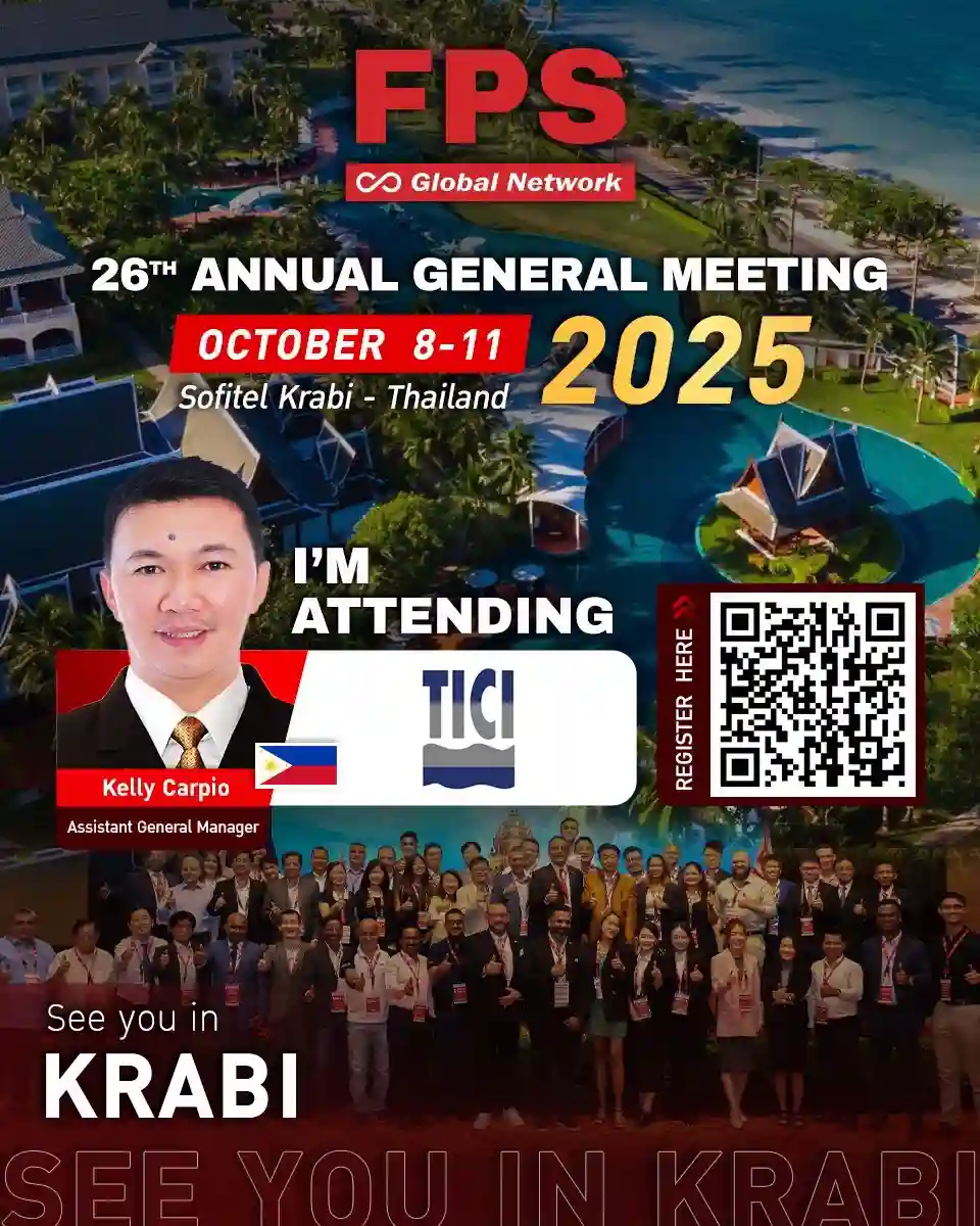 We’re excited to welcome Mr. Kelly Carpio from Transpacific International Consolidator (Philippines) 🇵🇭 to the 26th FPS Global Conference in Krabi! 🌟