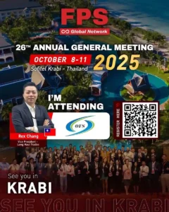 Read more about the article We’re excited to welcome Mr. Rex Chang from Oriental Freight Services (Taiwan) 🇹🇼 to the 26th FPS Global Conference in Krabi! 🌟
