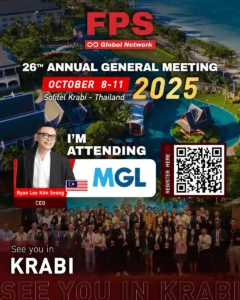 Read more about the article We’re excited to welcome Mr. Ryan Lee from MGL Global Logistics Sdn Bhd (Malaysia) 🇲🇾 to the 26th FPS Global Conference in Krabi! 🌟