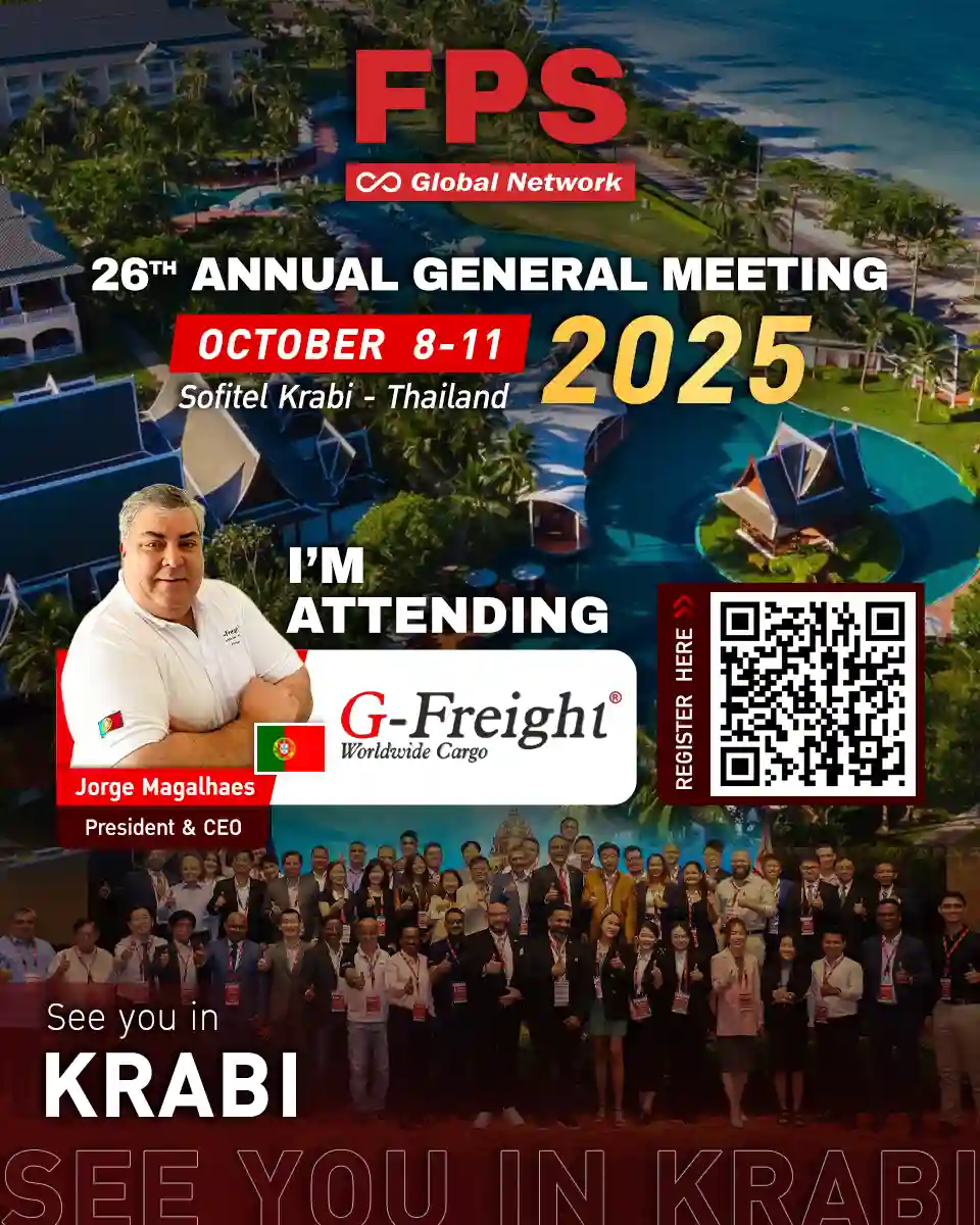 We’re excited to welcome Mr. Jorge Magalhaes from G-Freight Worldwide Cargo (Portugal) 🇵🇹 to the 26th FPS Global Conference in Krabi! 🌟