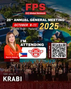 Read more about the article We’re excited to welcome Ms. Remie Sabado from Global Safety Cargo Freight Inc (Philippines) 🇵🇭 to the 26th FPS Global Conference in Krabi! 🌟