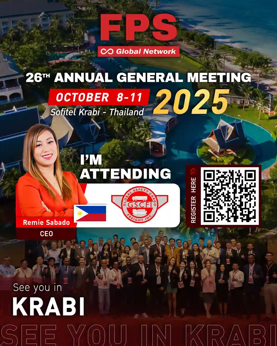 Read more about the article We’re excited to welcome Ms. Remie Sabado from Global Safety Cargo Freight Inc (Philippines) 🇵🇭 to the 26th FPS Global Conference in Krabi! 🌟