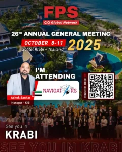 Read more about the article We’re excited to welcome Mr. Ashok Sankar from Navigators Shipping & Logistica LLC (UAE) 🇦🇪 to the 26th FPS Global Conference in Krabi! 🌟