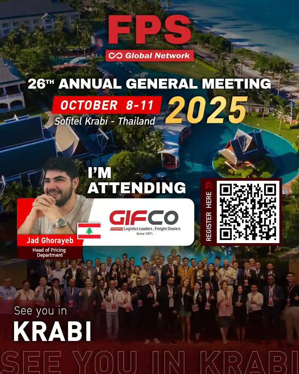 We’re excited to welcome Mr. Jad Ghorayeb from Ghorayeb International Freight Forwarding (Lebanon) 🇱🇧 to the 26th FPS Global Conference in Krabi! 🌟