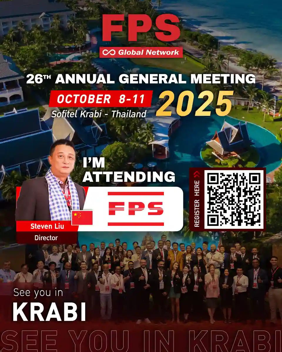 We’re excited to welcome Mr. Steven Liu from Famous Pacific Shipping Xiamen (China) 🇨🇳 to the 26th FPS Global Conference in Krabi! 🌟