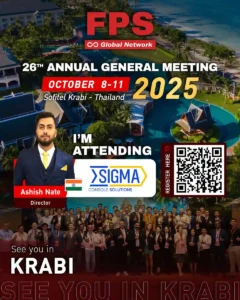 Read more about the article We’re excited to welcome Mr. Ashish Nate from Sigma Console Solutions Pvt Ltd (India) 🇮🇳 to the 26th FPS Global Conference in Krabi! 🌟