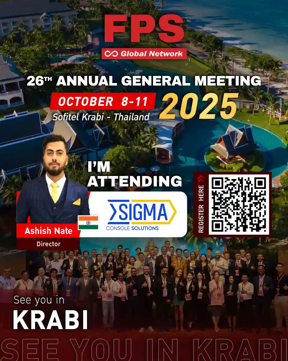 You are currently viewing We’re excited to welcome Mr. Ashish Nate from Sigma Console Solutions Pvt Ltd (India) 🇮🇳 to the 26th FPS Global Conference in Krabi! 🌟