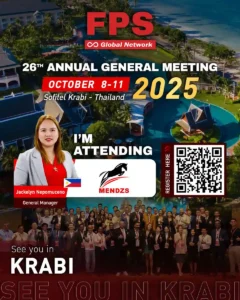 Read more about the article We’re excited to welcome Ms. Jackelyn Nepomuceno from Mendzs Freight Forwarding Corp (Philippines) 🇵🇭 to the 26th FPS Global Conference in Krabi! 🌟
