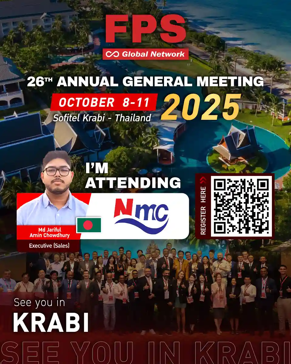 We’re excited to welcome Mr. Md Jariful Amin Chowdhury from NMC Bangladesh Limited (Bangladesh) 🇧🇩 to the 26th FPS Global Conference in Krabi! 🌟