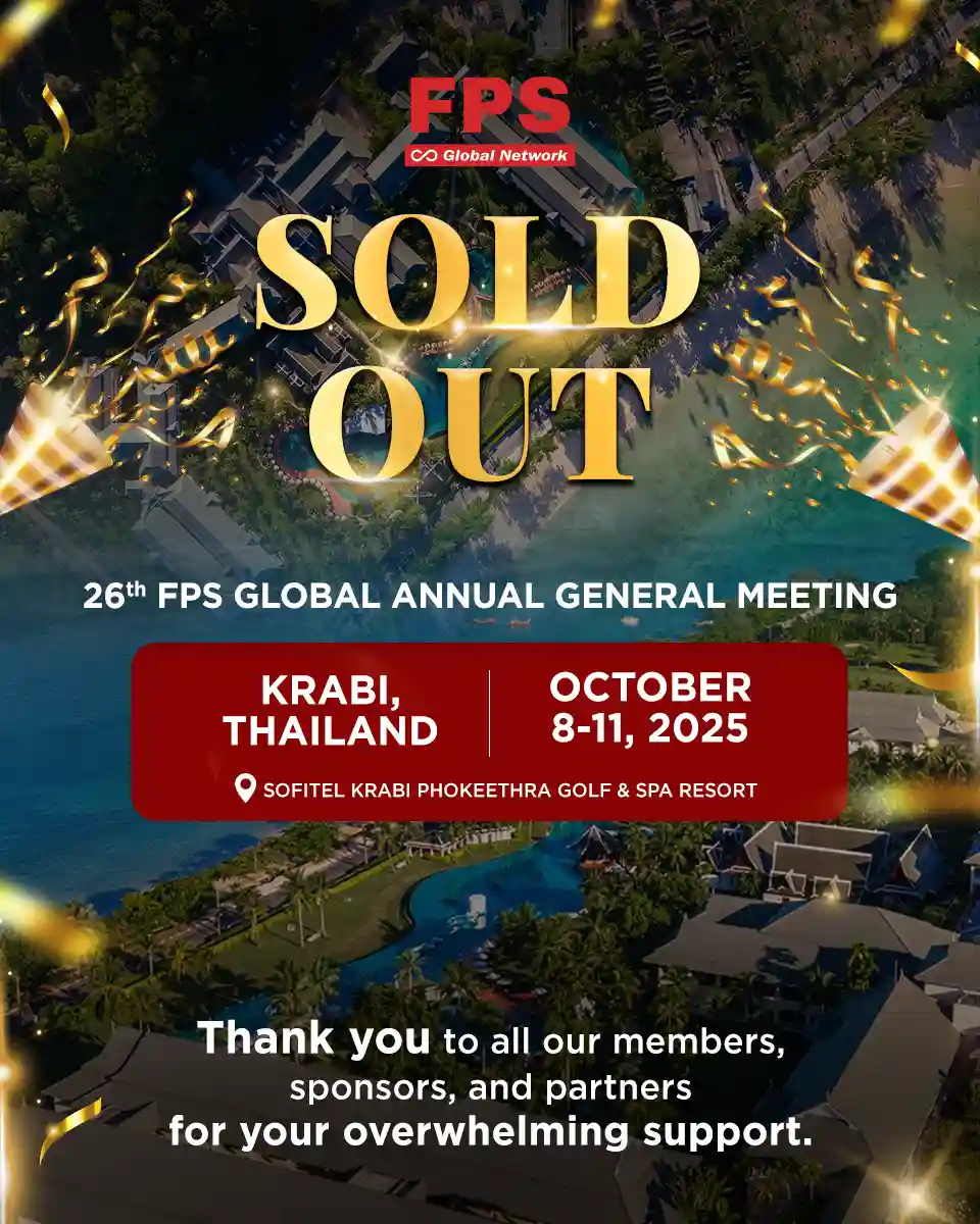 You are currently viewing the 26th FPS Global Annual General Meeting in Krabi, Thailand (October 8–11, 2025) is officially SOLD OUT!