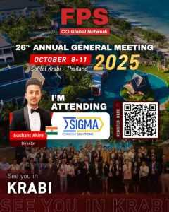 Read more about the article We’re excited to welcome Mr. Sushant Ahire from Sigma Console Solutions Pvt Ltd (India) 🇮🇳 to the 26th FPS Global Conference in Krabi! 🌟
