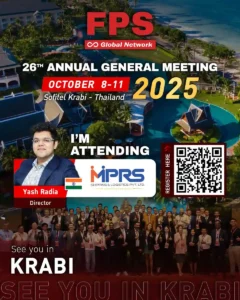 Read more about the article We’re excited to welcome Mr. Yash Radia from MPRS Shipping & Logistics Pvt Ltd (India) 🇮🇳 to the 26th FPS Global Conference in Krabi! 🌟