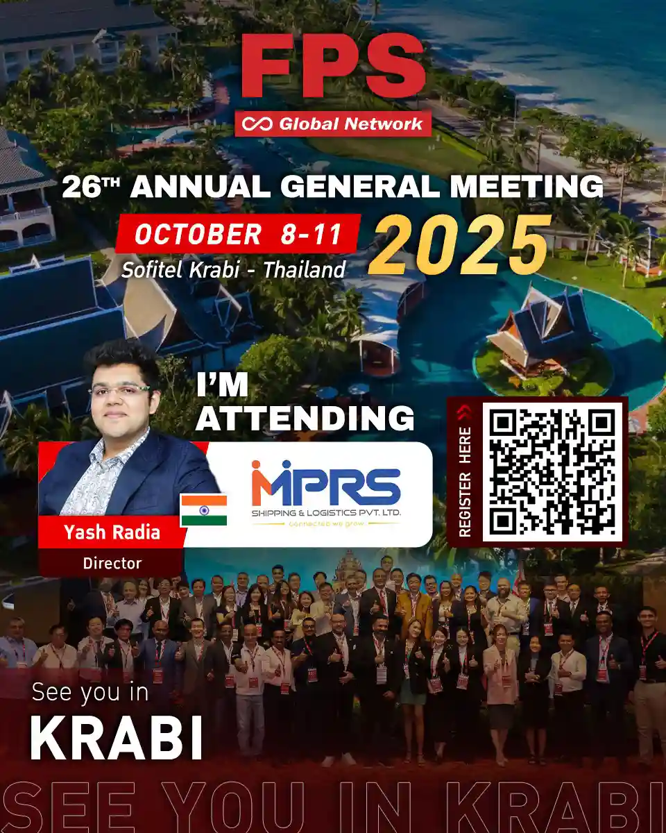 You are currently viewing We’re excited to welcome Mr. Yash Radia from MPRS Shipping & Logistics Pvt Ltd (India) 🇮🇳 to the 26th FPS Global Conference in Krabi! 🌟