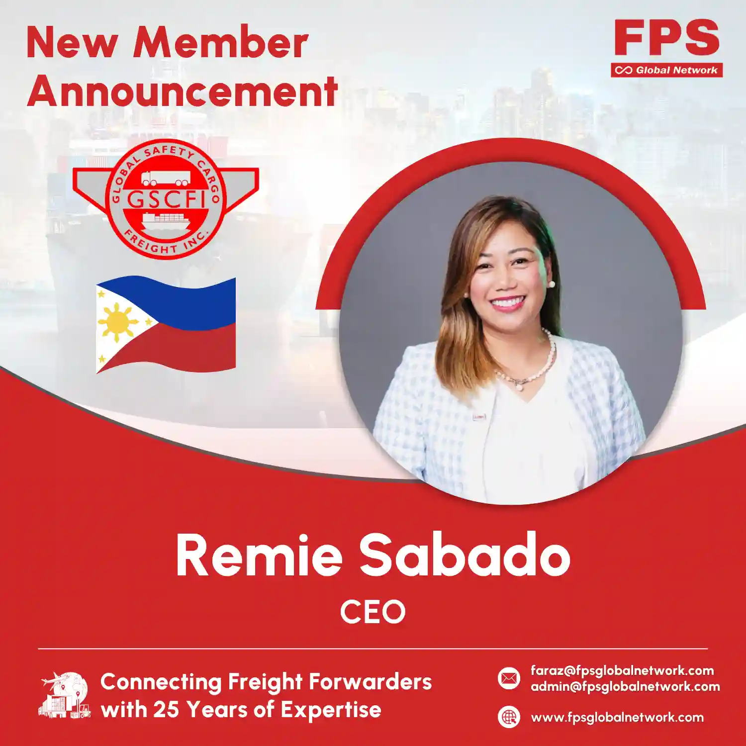 🌍 Welcome Global Safety Cargo Freight Inc. 🇵🇭 to FPS Global Network! 🎉