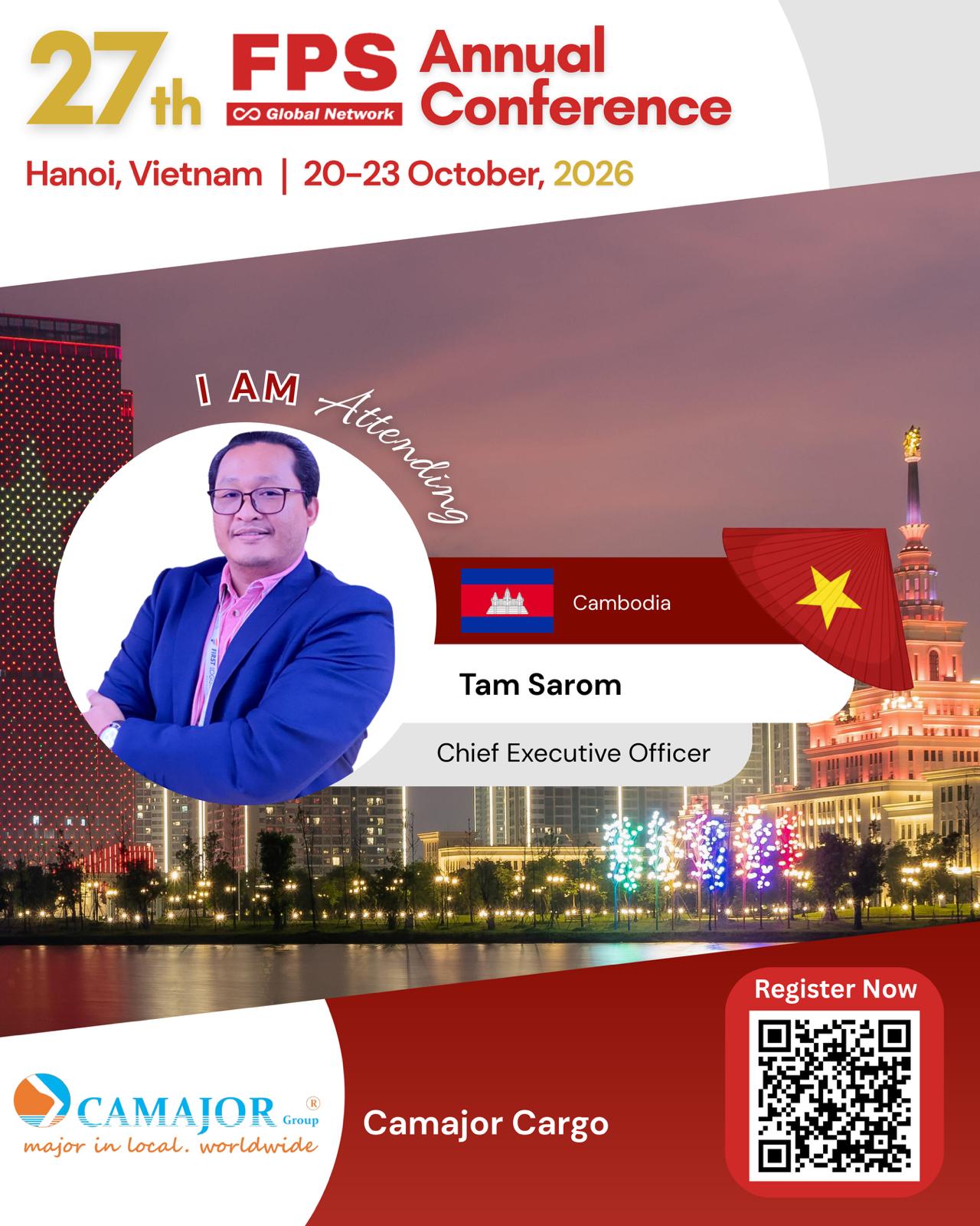 You are currently viewing Tam Sarom from Camajor Cargo, Cambodia Confirmed for 27th FPS Global Hanoi 2026