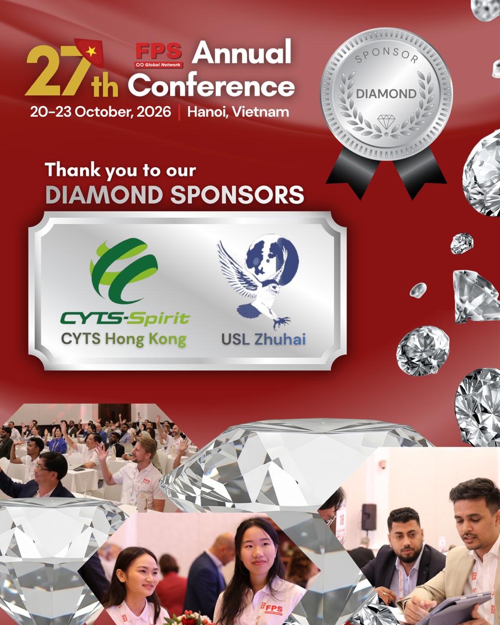 You are currently viewing CYTS-Spirit (Hong Kong) and USL Zhuhai (China) announced as Diamond Sponsors for 27th FPS Global Hanoi 2026