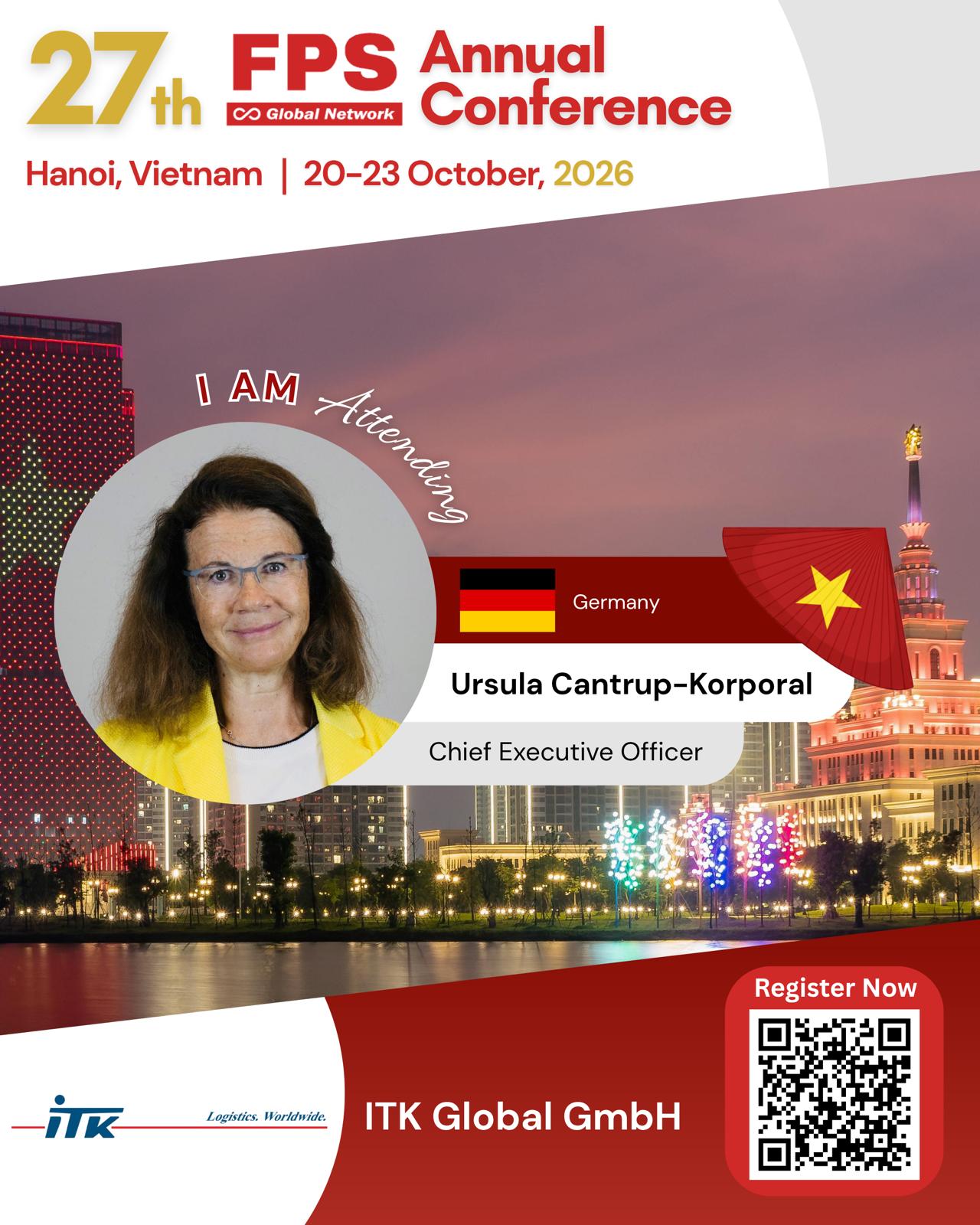 You are currently viewing Ursula Cantrup-Korporal from ITK Global GmbH, Germany Confirmed for 27th FPS Global Hanoi 2026