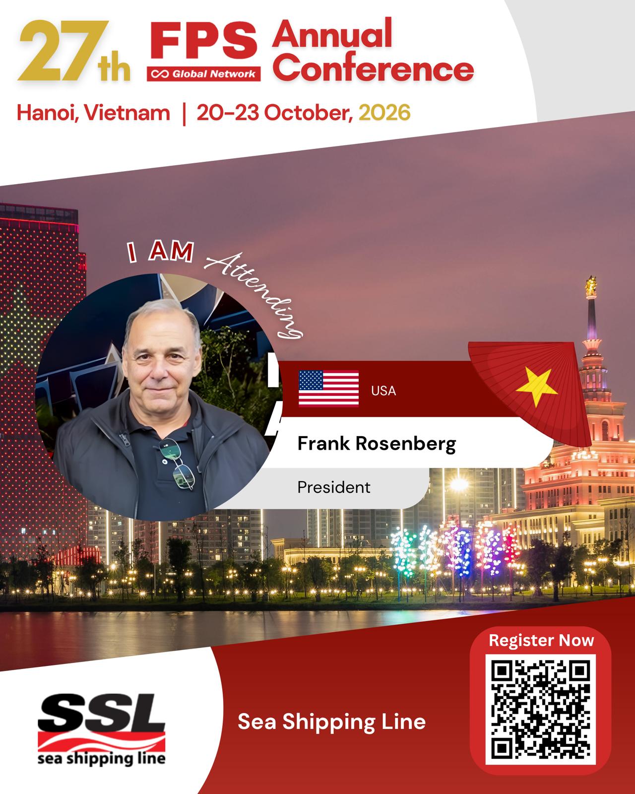 You are currently viewing Frank Rosenberg from Sea Shipping Line, United States Confirmed for 27th FPS Global Hanoi 2026