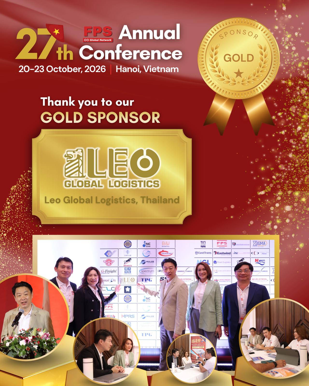 You are currently viewing LEO Global Logistics (Thailand)  announced as Gold Sponsor for 27th FPS Global Hanoi 2026