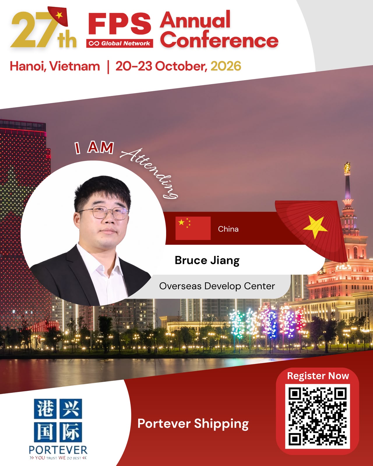 You are currently viewing Bruce Jiang from Portever Shipping, China Confirmed for 27th FPS Global Hanoi 2026